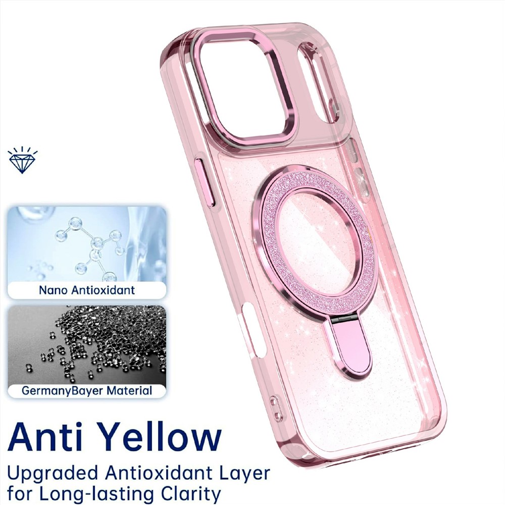 iPhone 17 Pro Max - Kickstand Glitter Black - 5