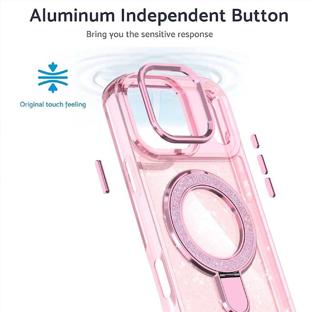 iPhone 17 Pro Max - Kickstand Glitter Transparent - 3