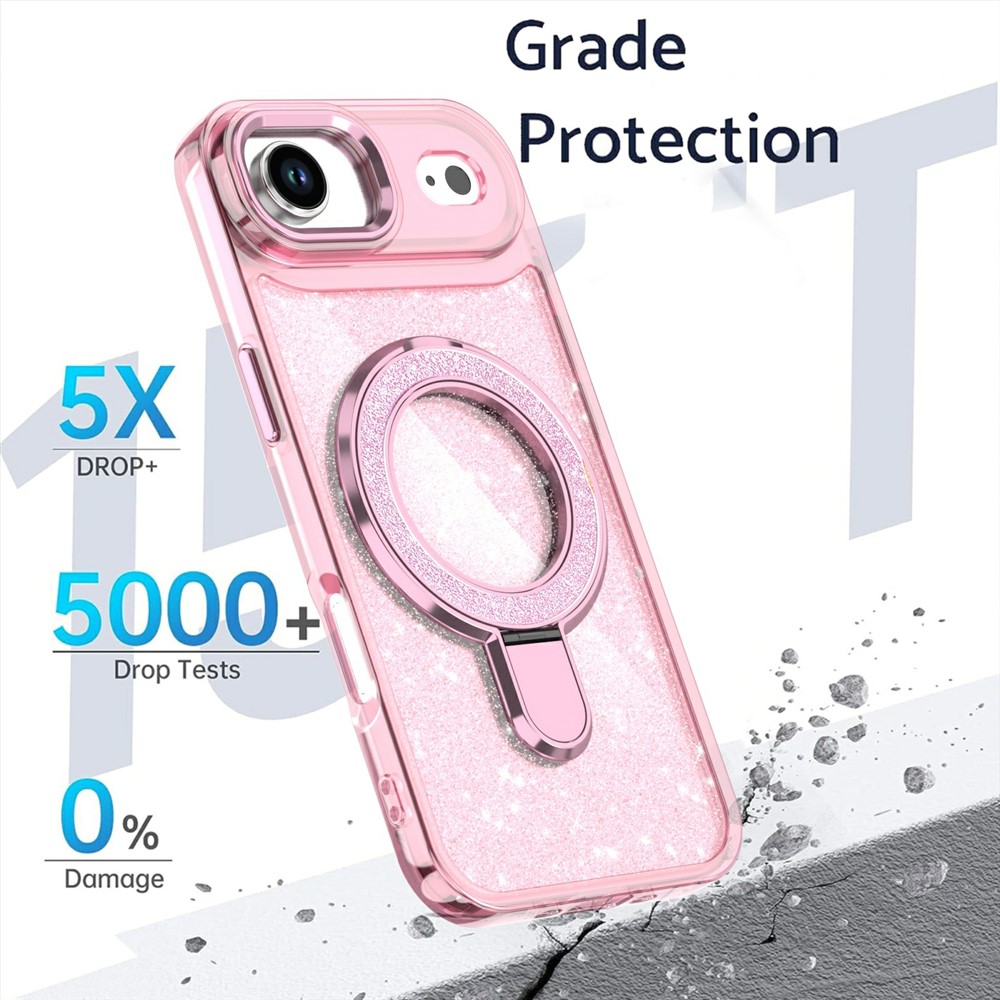 iPhone 17 Air - Kickstand Glitter Black - 4