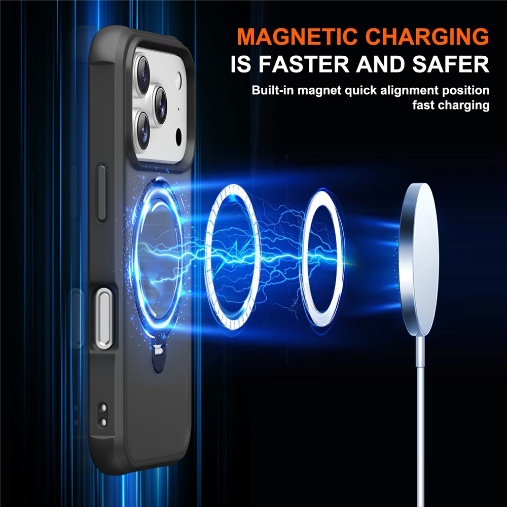 iPhone 17 Pro Max - Hard Case With Ring Magnetic Black - 2