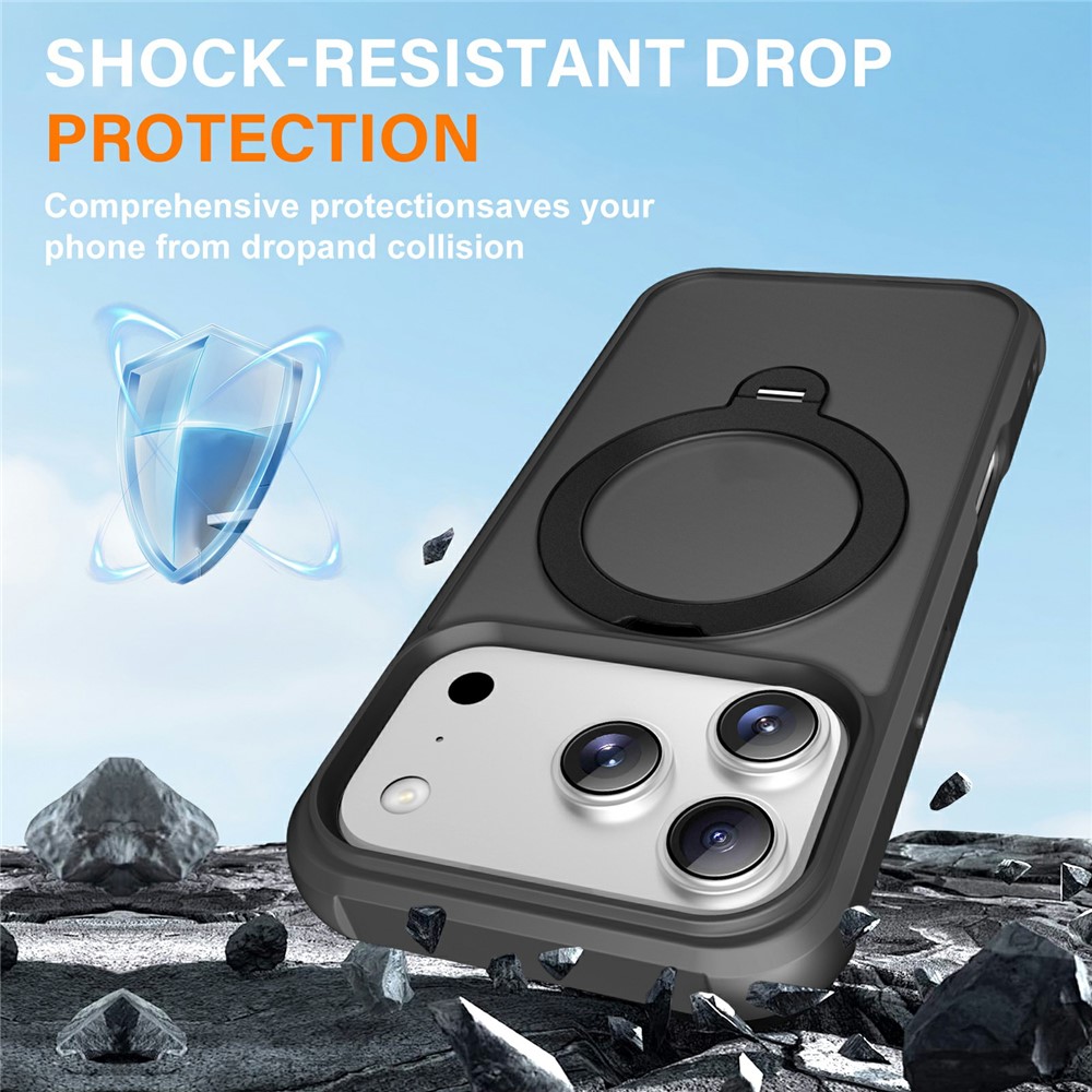 iPhone 17 Pro Max - Hard Case With Ring Magnetic Black - 3