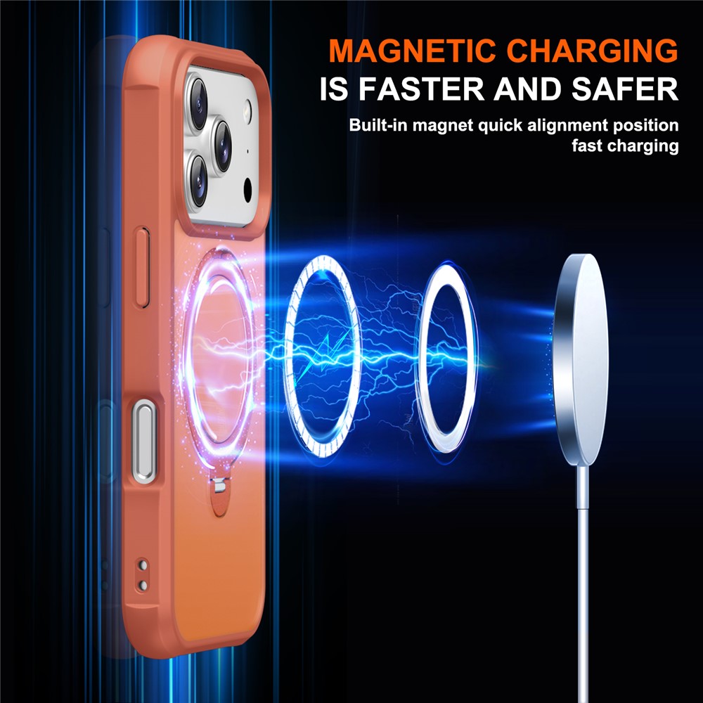 iPhone 17 Pro Max - Hard Case With Ring Magnetic Orange - 2