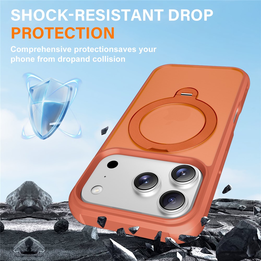 iPhone 17 Pro Max - Hard Case With Ring Magnetic Orange - 3