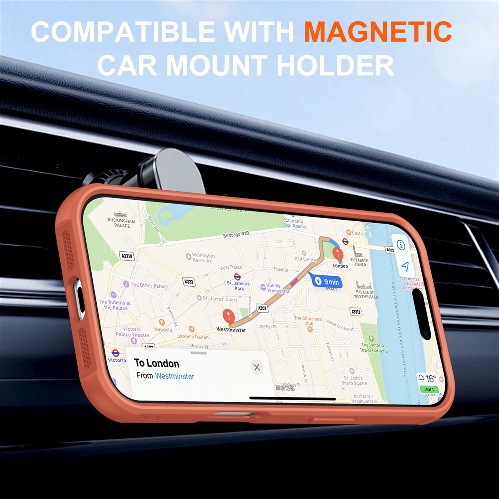iPhone 17 Pro Max - Hard Case With Ring Magnetic Orange - 4
