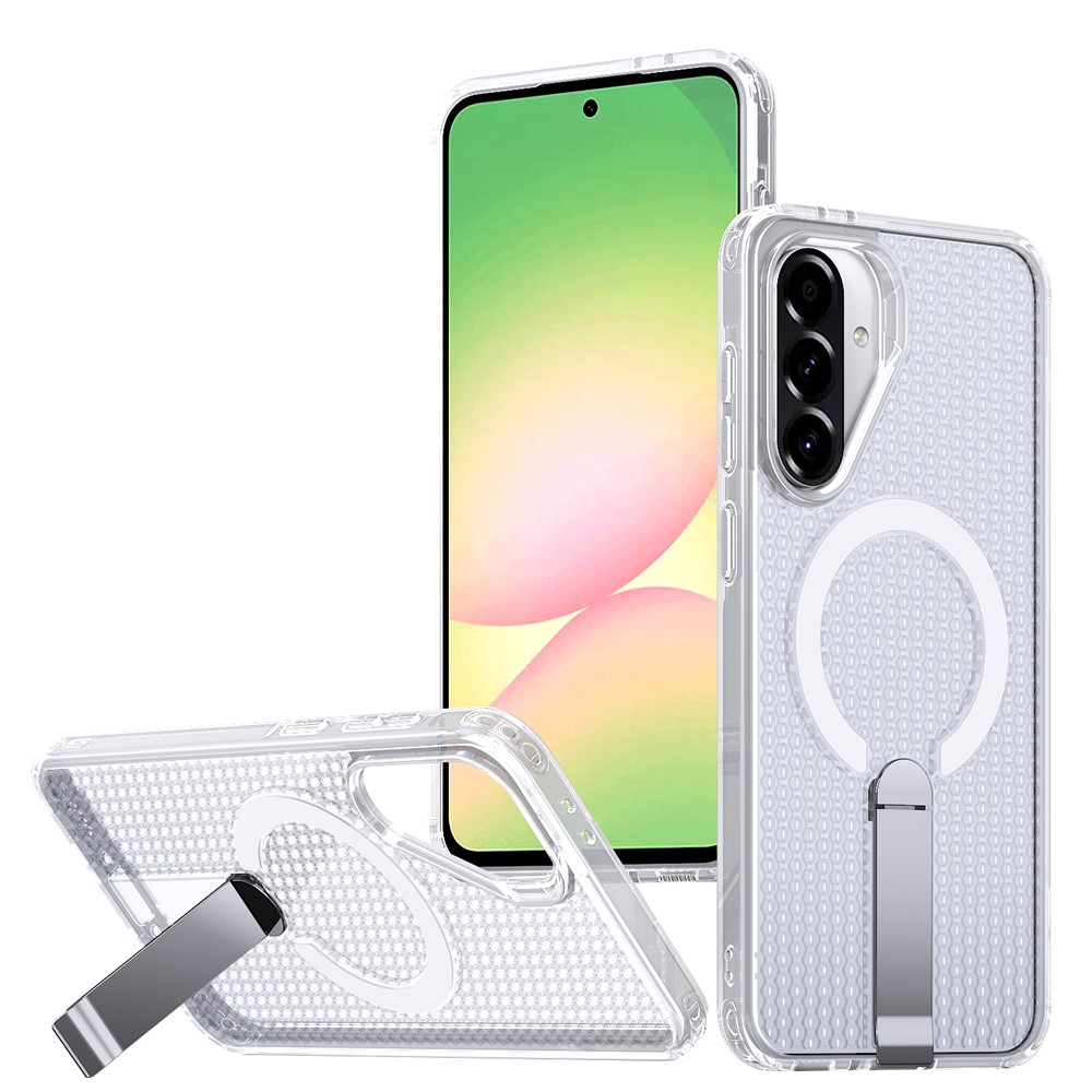 SS Gxy A36/A56 - Kickstand Grid Texture Transparent