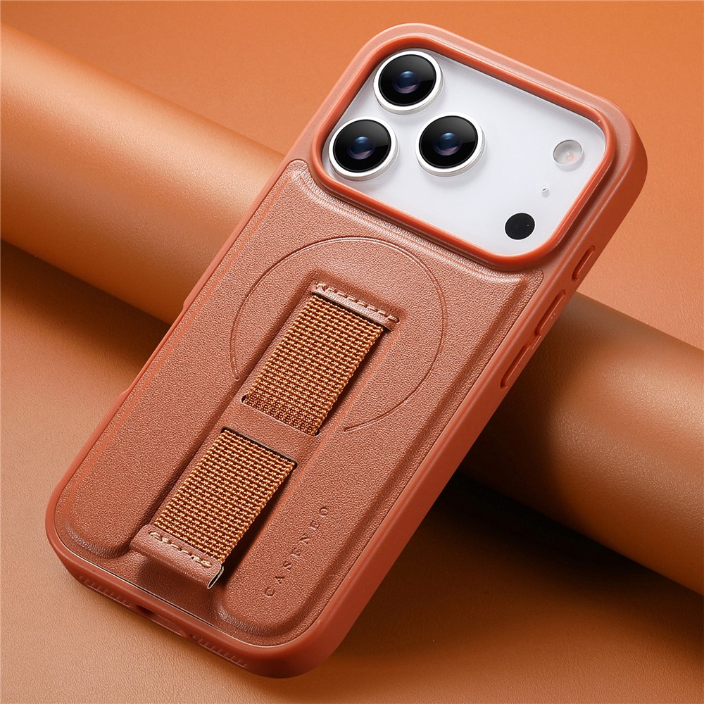 iPhone 17 Pro Max - CASENEO Leather Wristband Brown - 5