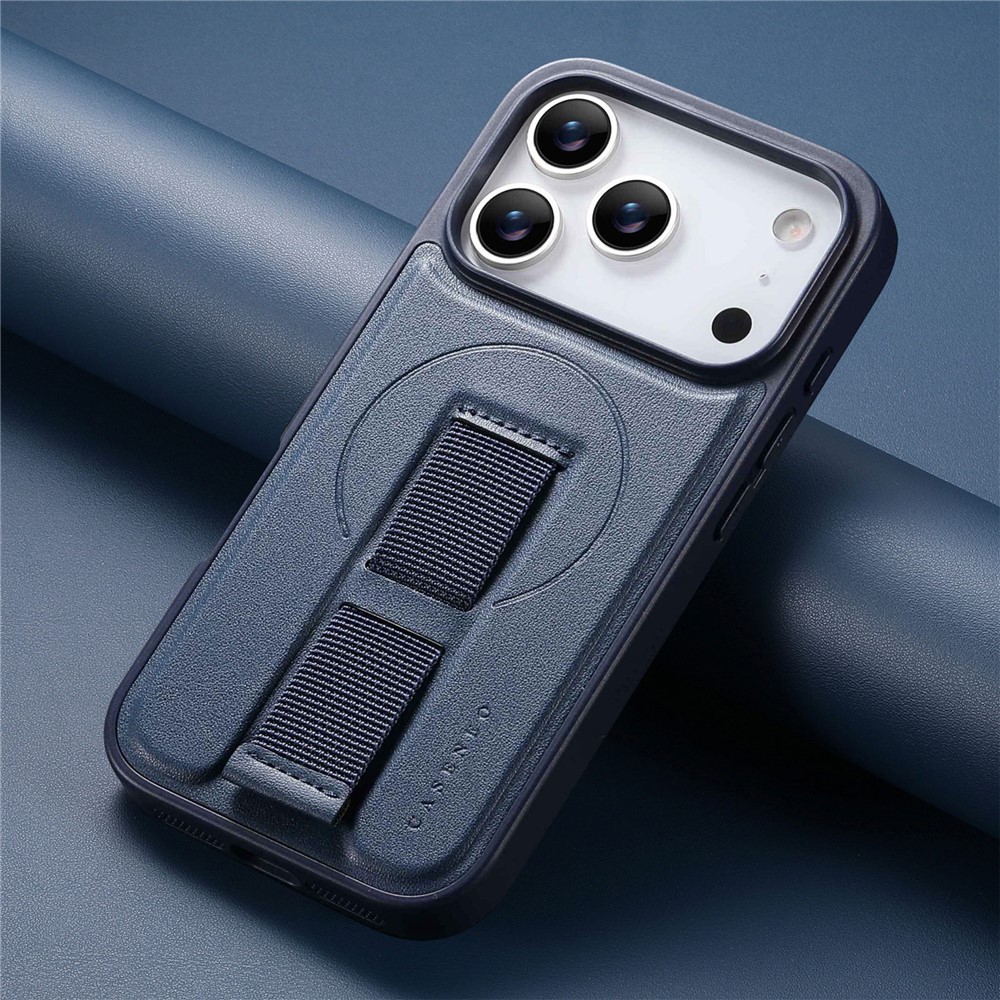 iPhone 17 Pro - CASENEO Leather Wristband Blue - 5