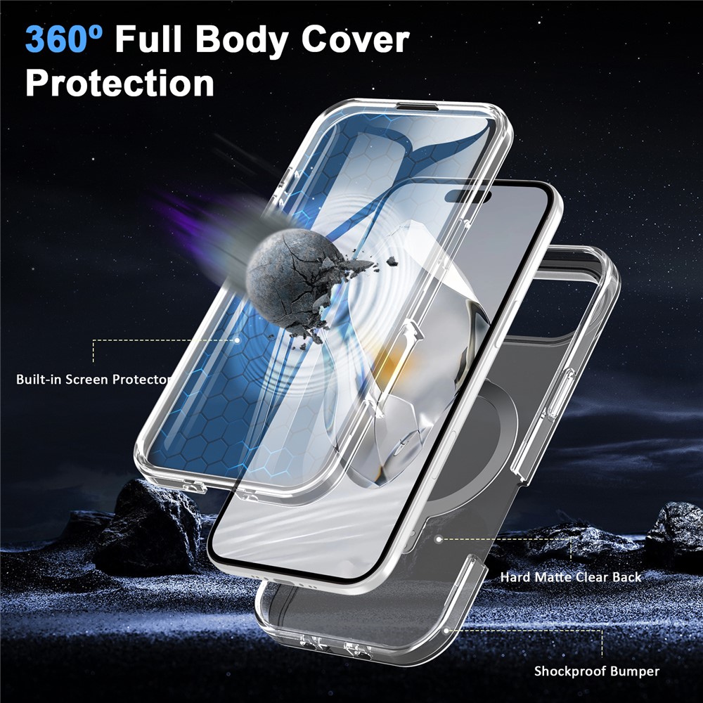 iPhone 17 Air - Kickstand Frosted With Pet Screen Transparent - 4