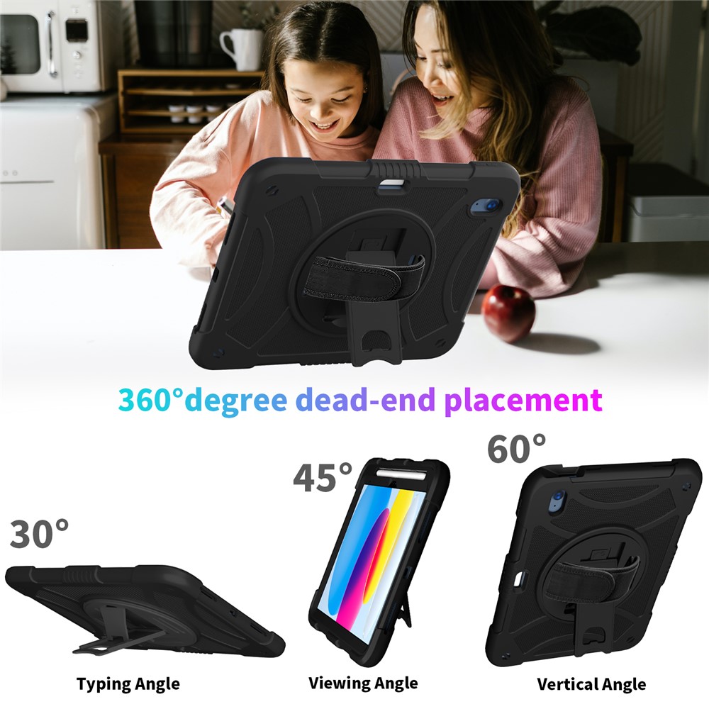 iPad 10.9 2022 - Shockproof With Handle Strap Black - 3