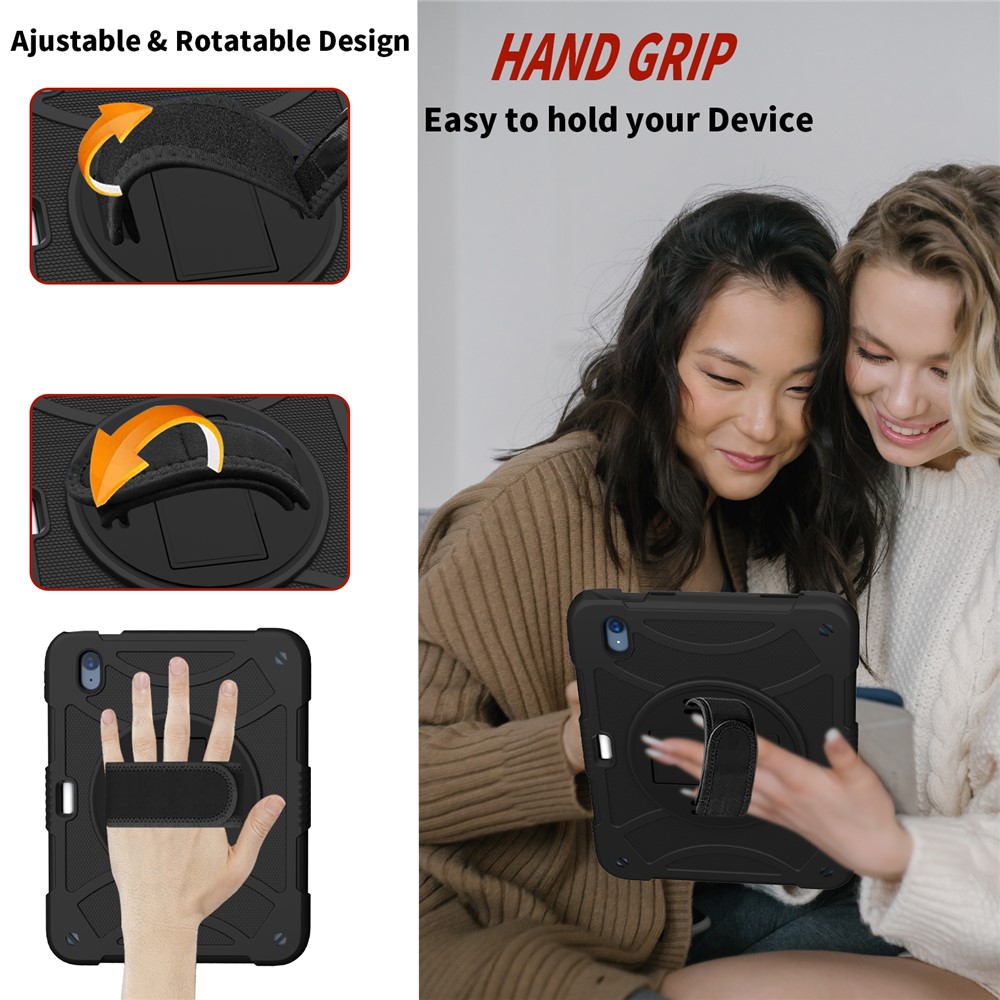 iPad 10.9 2022 - Shockproof With Handle Strap Black - 5