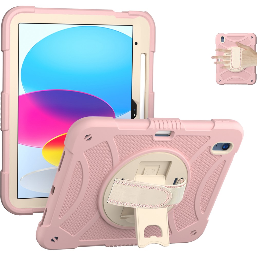 iPad 10.9 2022 - Shockproof With Handle Strap Rose Gold