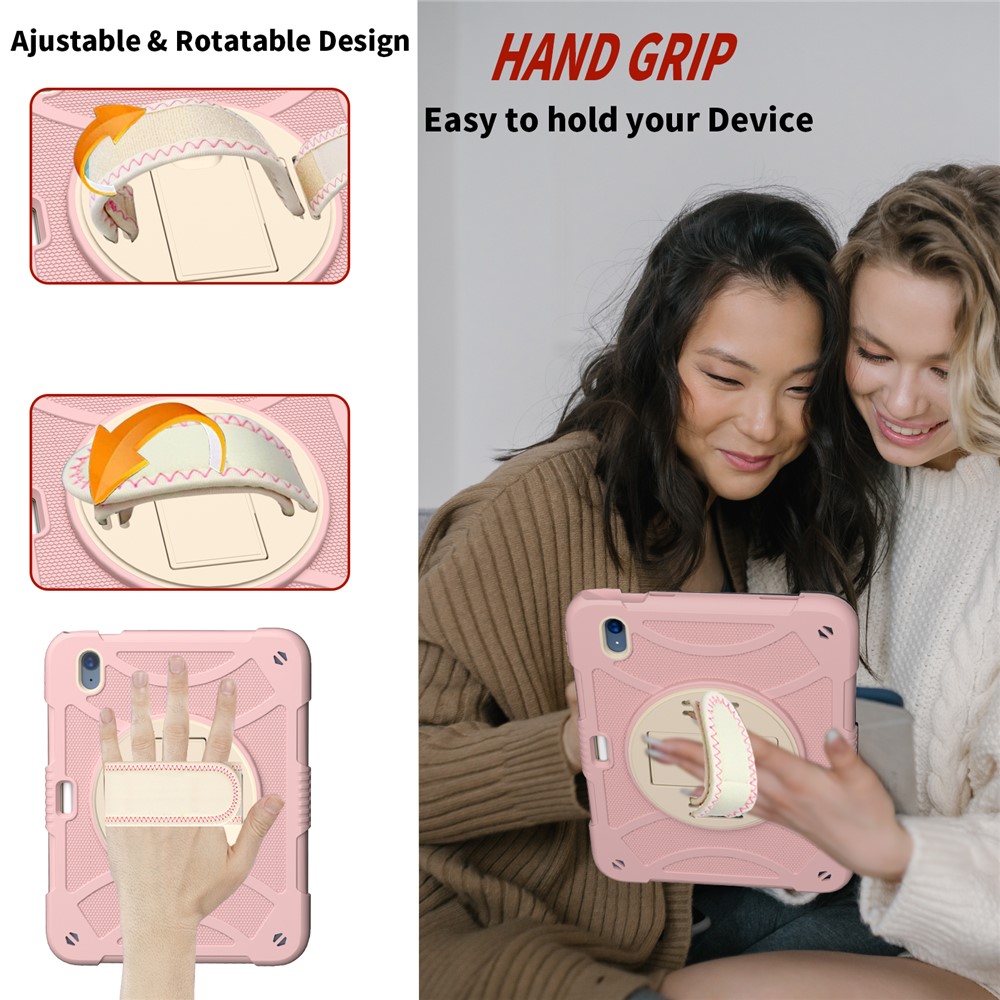 iPad 10.9 2022 - Shockproof With Handle Strap Rose Gold - 5