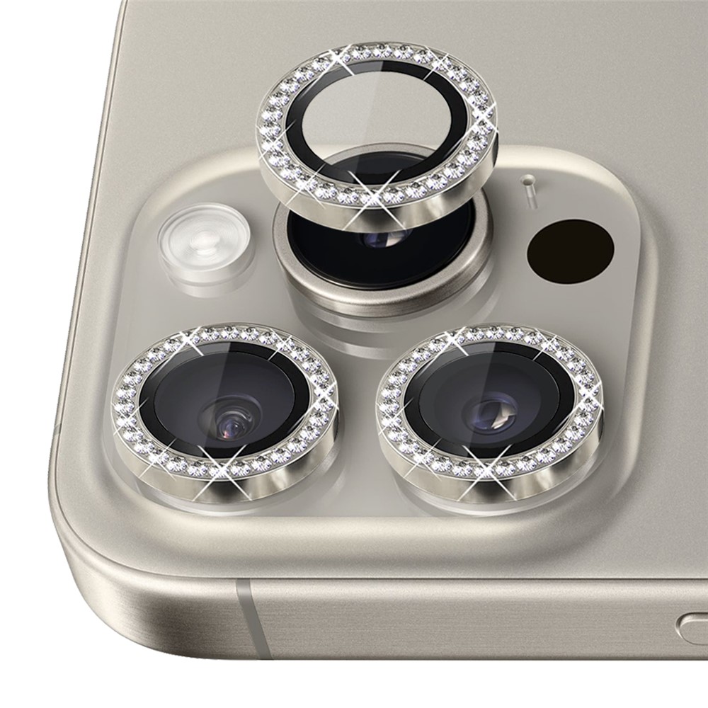 iPhone 16 Pro/16 Pro Max - Camera Lens Glass Protector Glitter Natural - 2