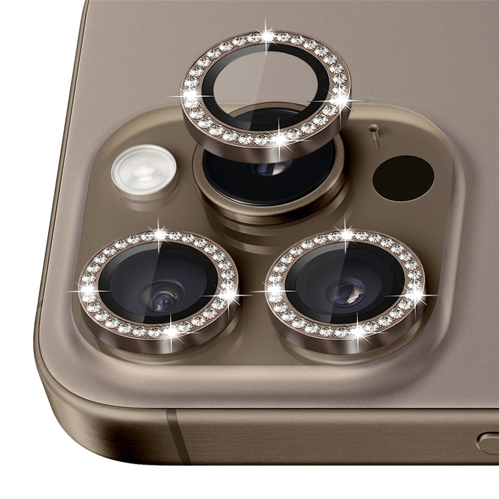 iPhone 16 Pro/16 Pro Max - Camera Lens Glass Protector Glitter Brown - 2