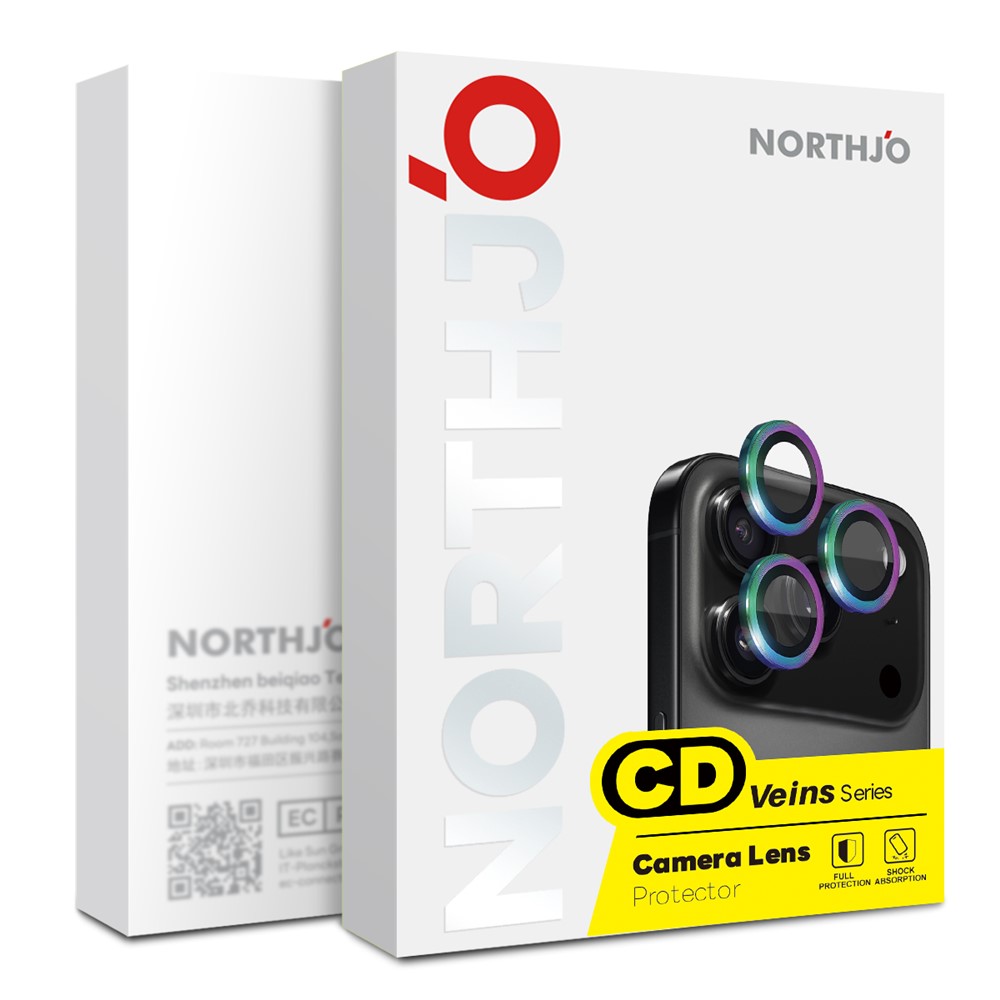 iPhone 17 - NORTHJO Camera Lens Glass Protector Green - 5