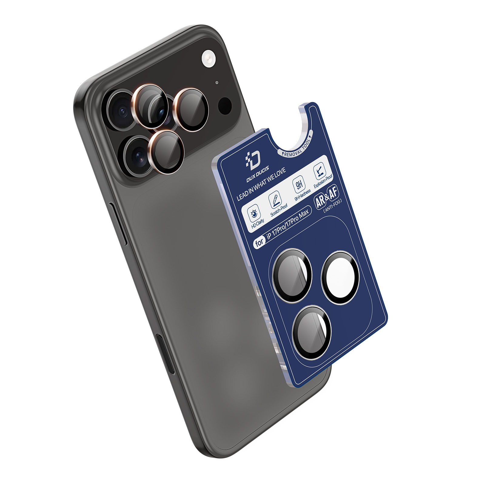 iPhone 17 Pro/17 Pro Max - DUX DUCIS Camera Lens Glass Protector Silver - 4