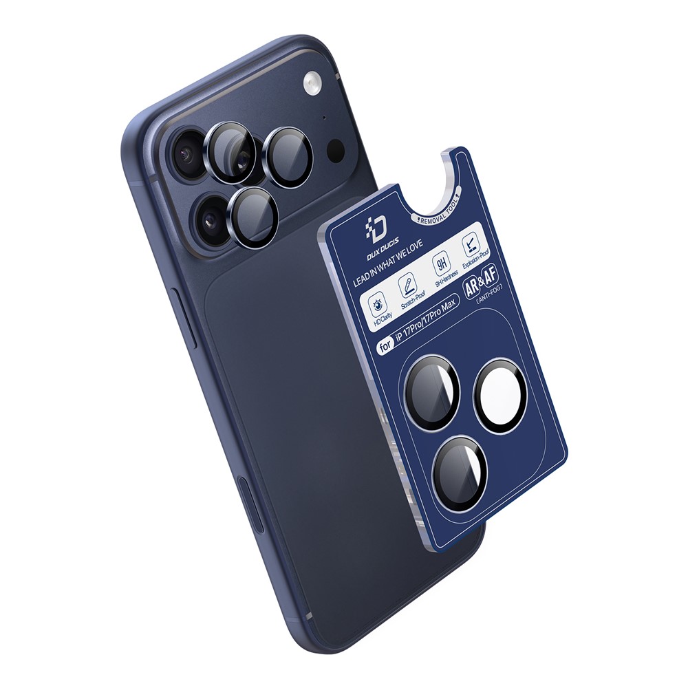iPhone 17 Pro/17 Pro Max - DUX DUCIS Camera Lens Glass Protector Deep Blue