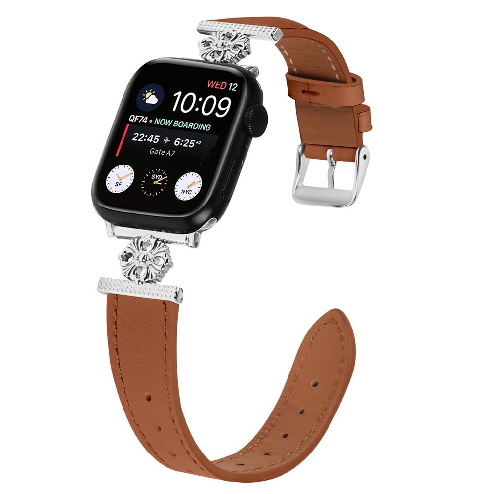 Apple Watch 46/49mm - Leather Design Brown - 3