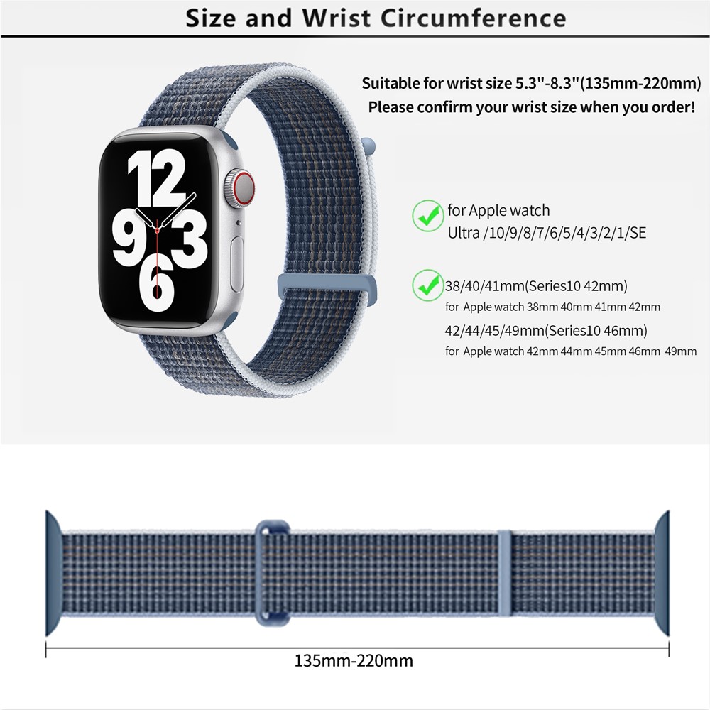 Apple Watch 41/42mm - KALEBOL Nylon Strap Reflective White - 4