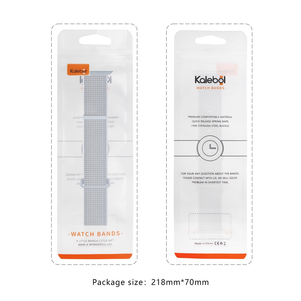 Apple Watch 41/42mm - KALEBOL Nylon Strap Reflective White - 5