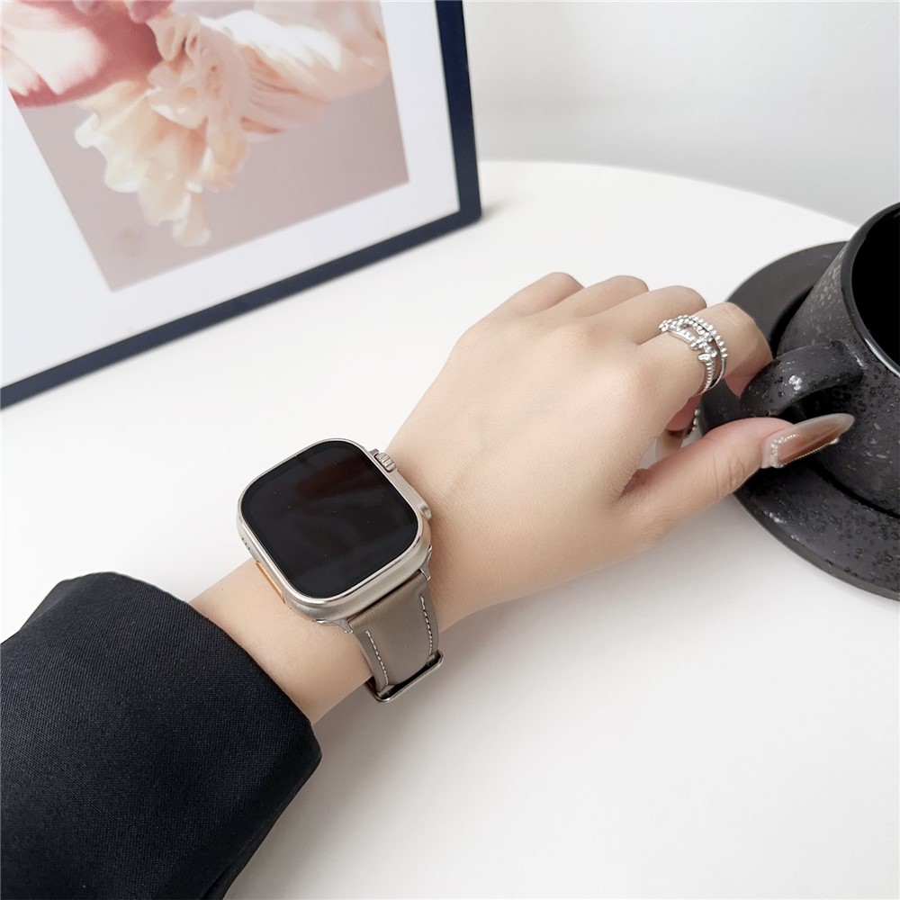 Apple Watch 41/42mm - Leather Strap Black - 3