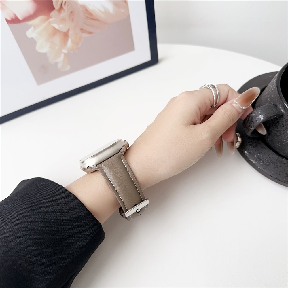 Apple Watch 41/42mm - Leather Strap Dark Brown - 4