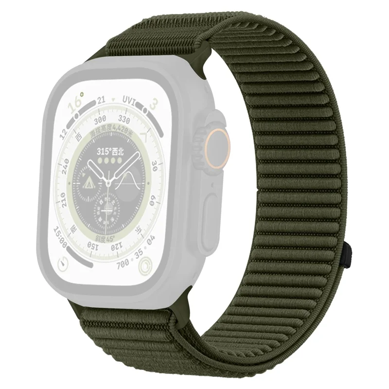 Apple Watch 41/42mm - Magic Tape Nylon Woven Dark Green