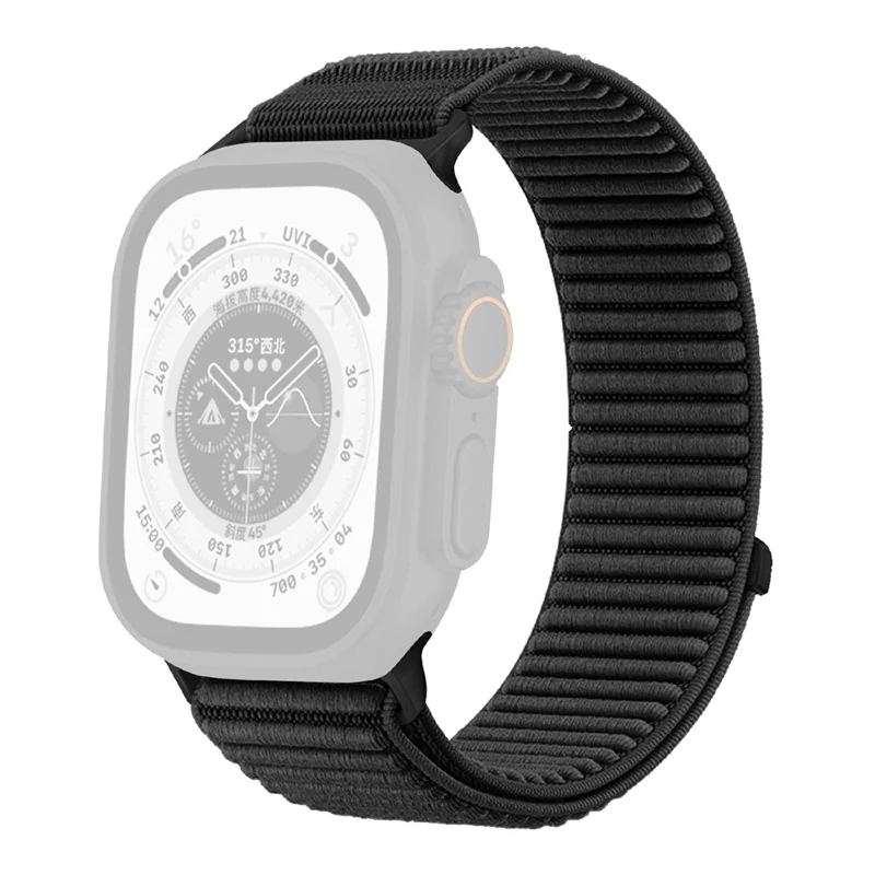 Apple Watch 45/49mm - Magic Tape Nylon Woven Black