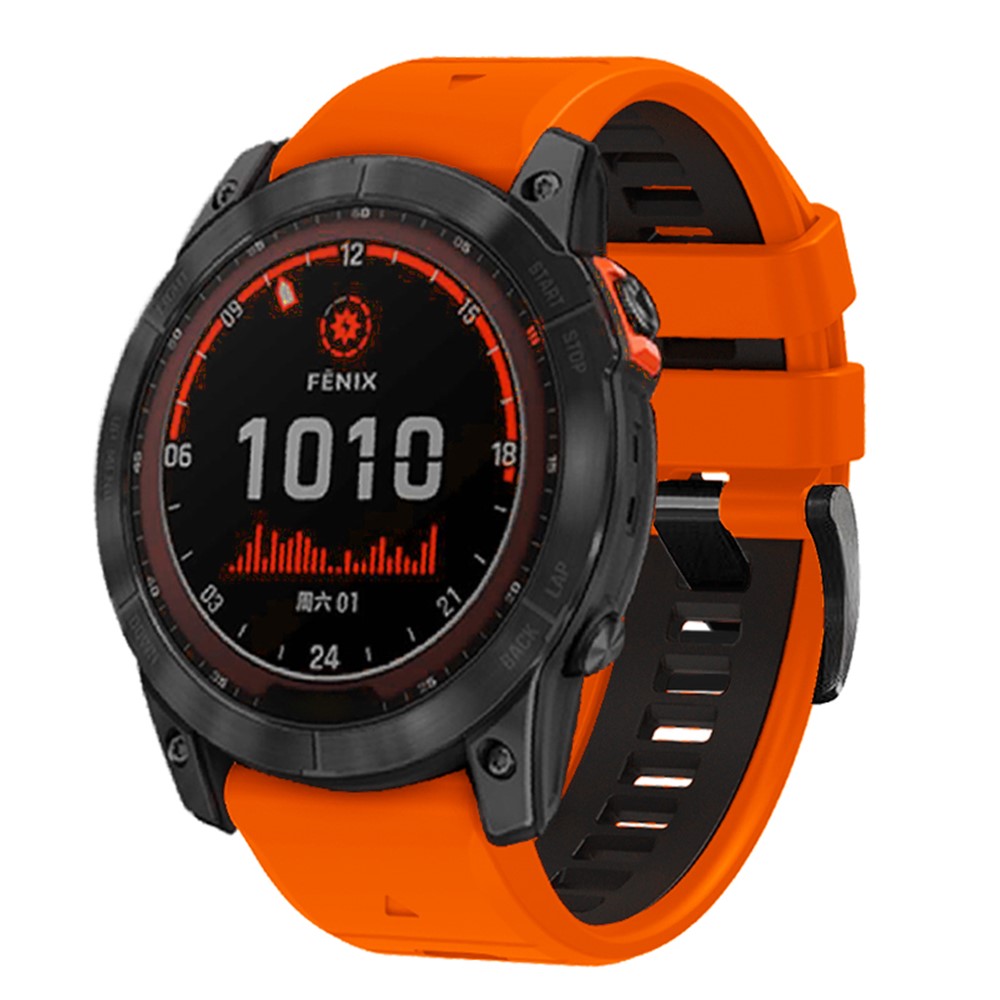 Garmin - Fenix 7X/7X Pro Dual Color Sport Strap Orange Black - 2