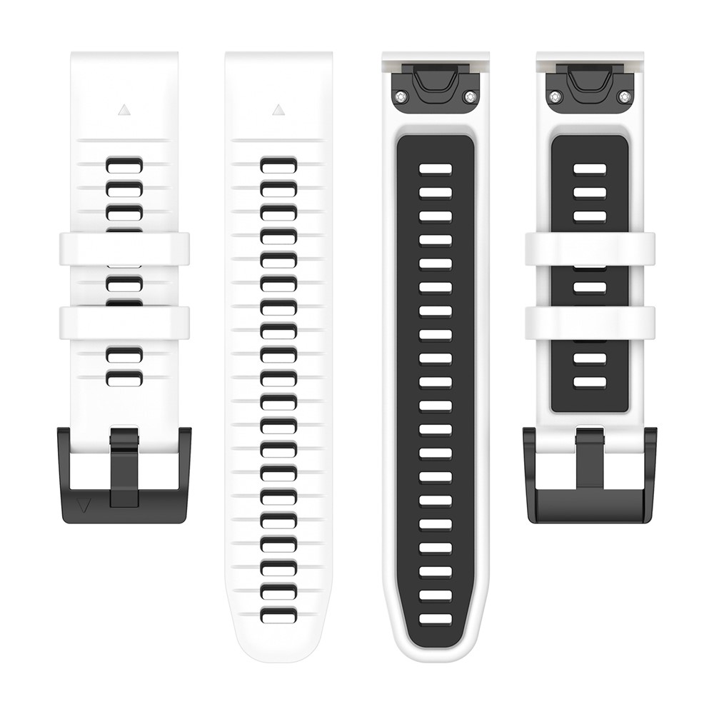 Garmin - Fenix 7X/7X Pro Silicone Band White Black - 4