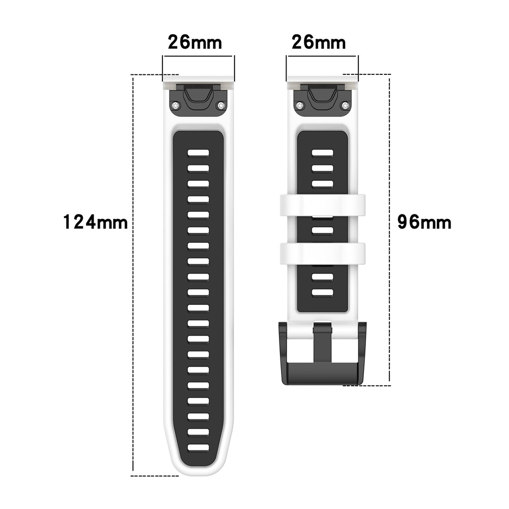 Garmin - Fenix 7X/7X Pro Silicone Band Black Green - 5