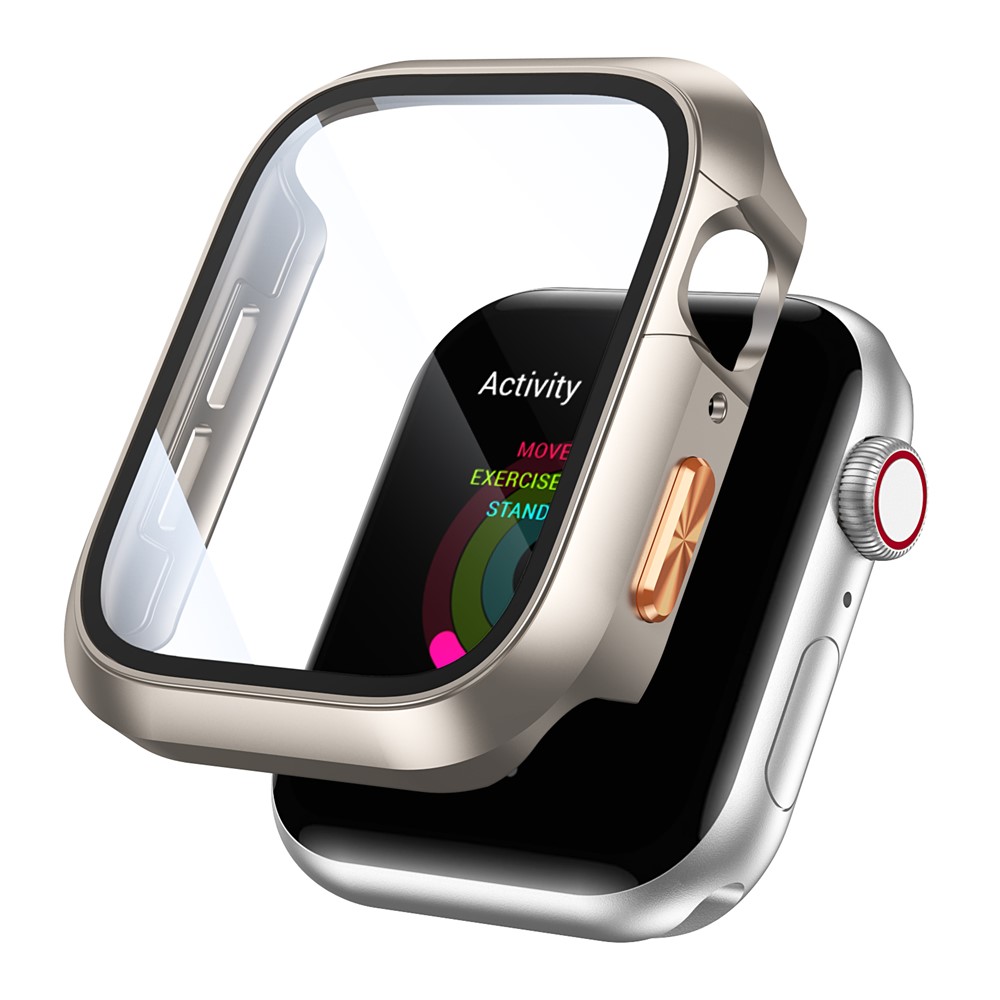 Apple Watch Series10/11 46mm - Orange Texture Button Starlight