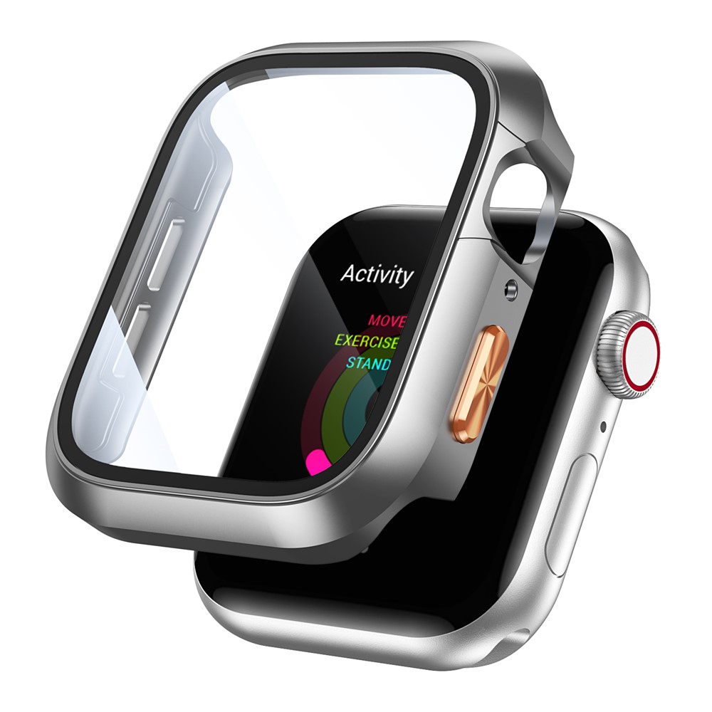 Apple Watch Series10/11 46mm - Orange Texture Button Titanium Gold