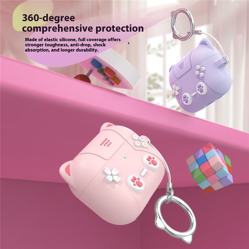 Apple AirPods Pro 3 - Silicone Cat Game Light Pink - 3