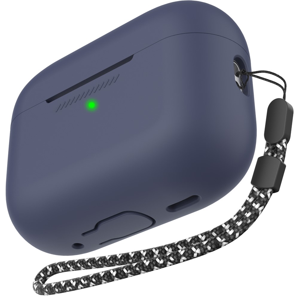 Apple AirPods Pro 3 - Silicone Case With Lanyard Midnight Blue
