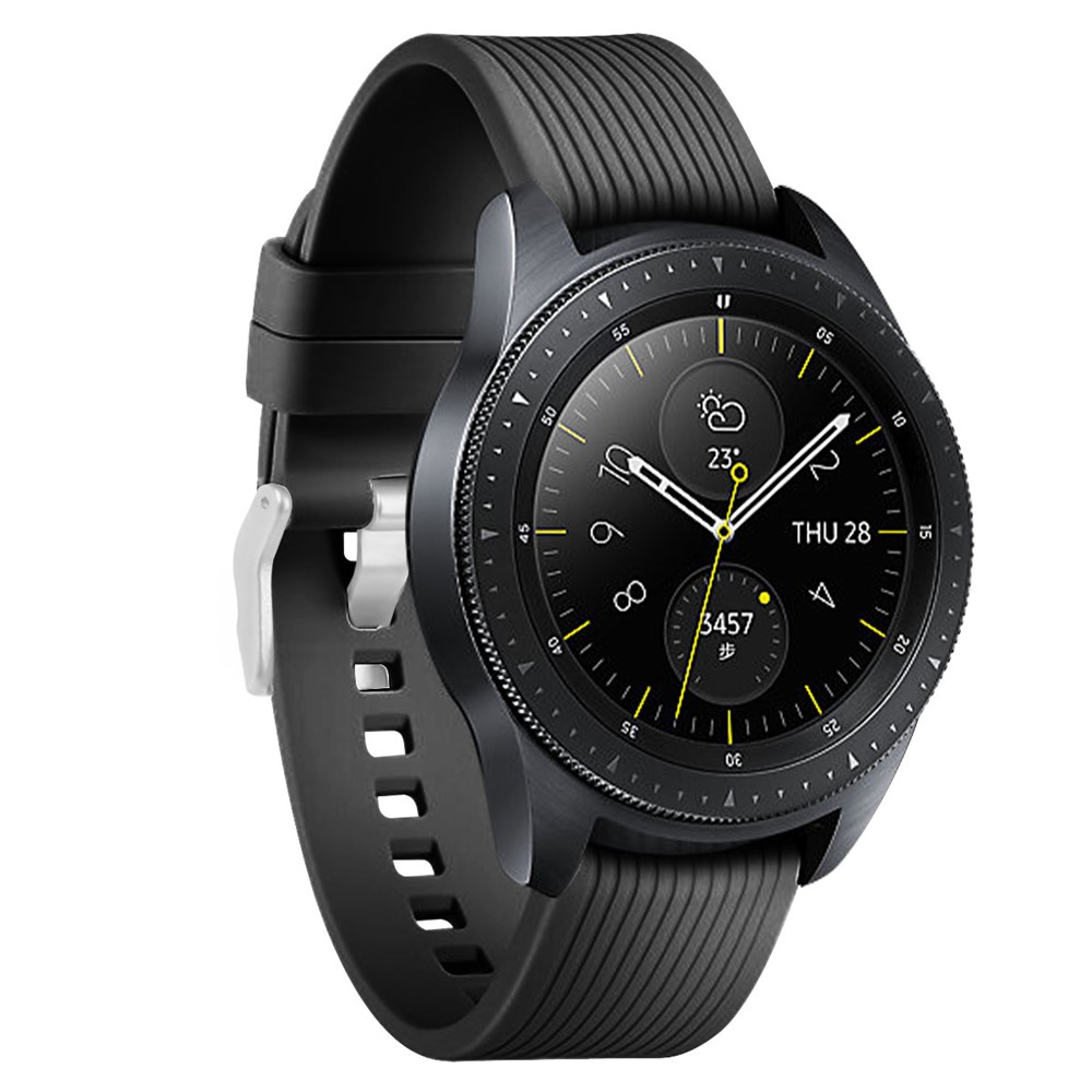 SmartWatch Band 20mm - Silicone Stripe Texture Black - 3