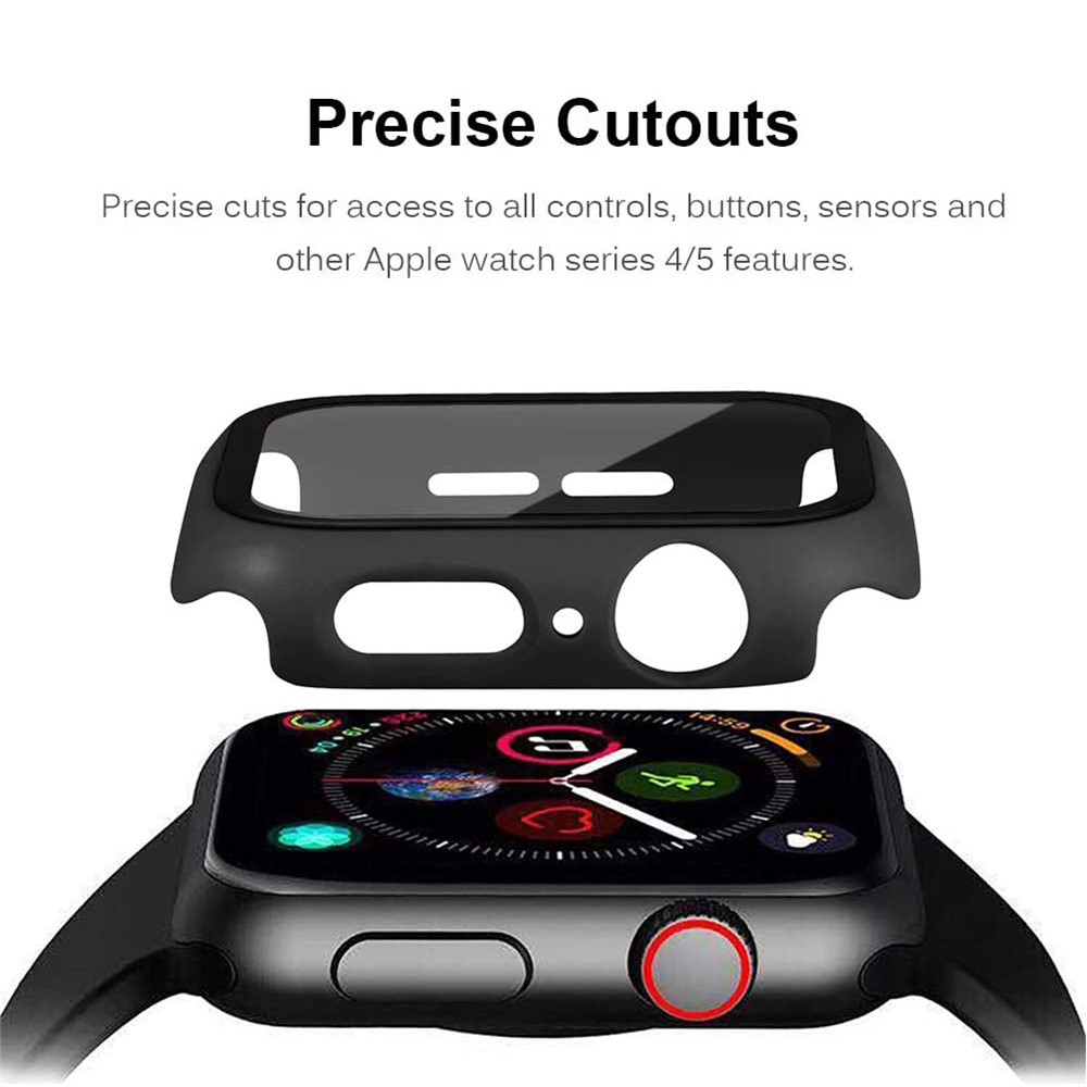 Apple Watch 40mm - Plating Frame PC + Tempered Glass Black - 2
