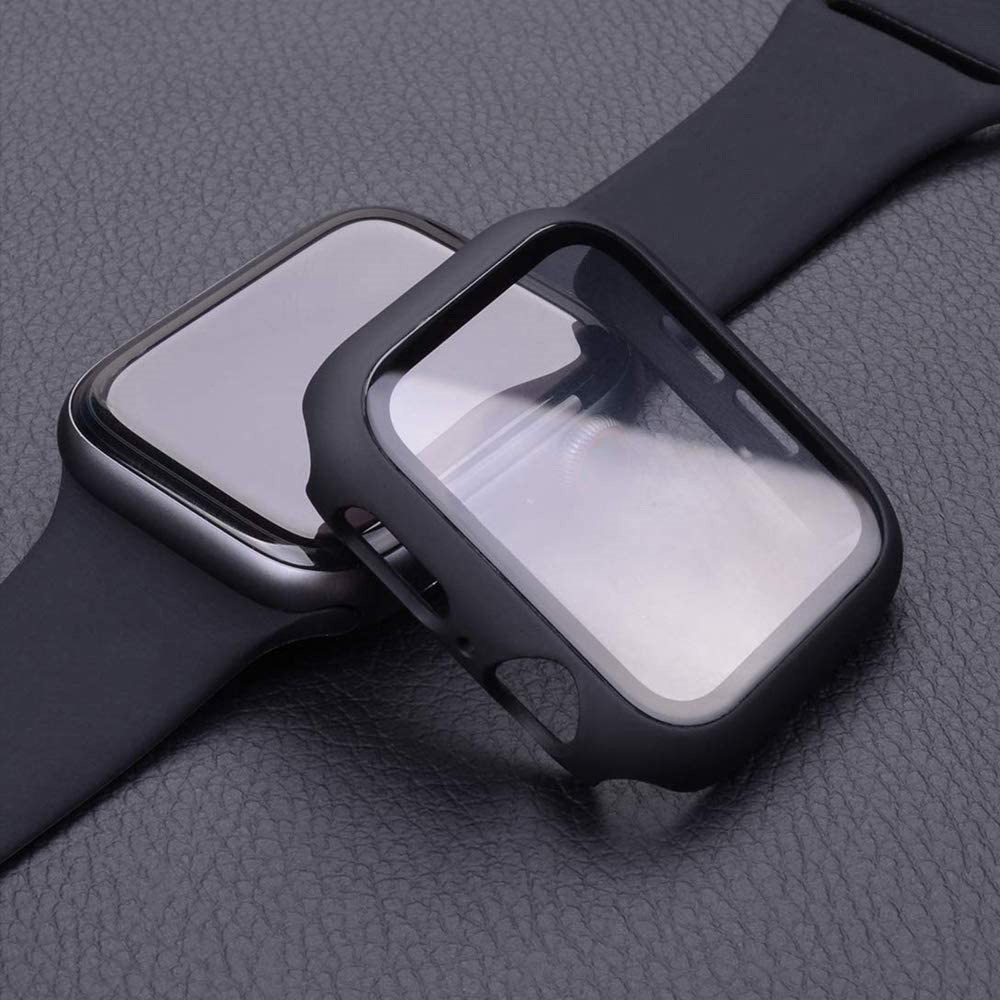 Apple Watch 40mm - Plating Frame PC + Tempered Glass Black - 4