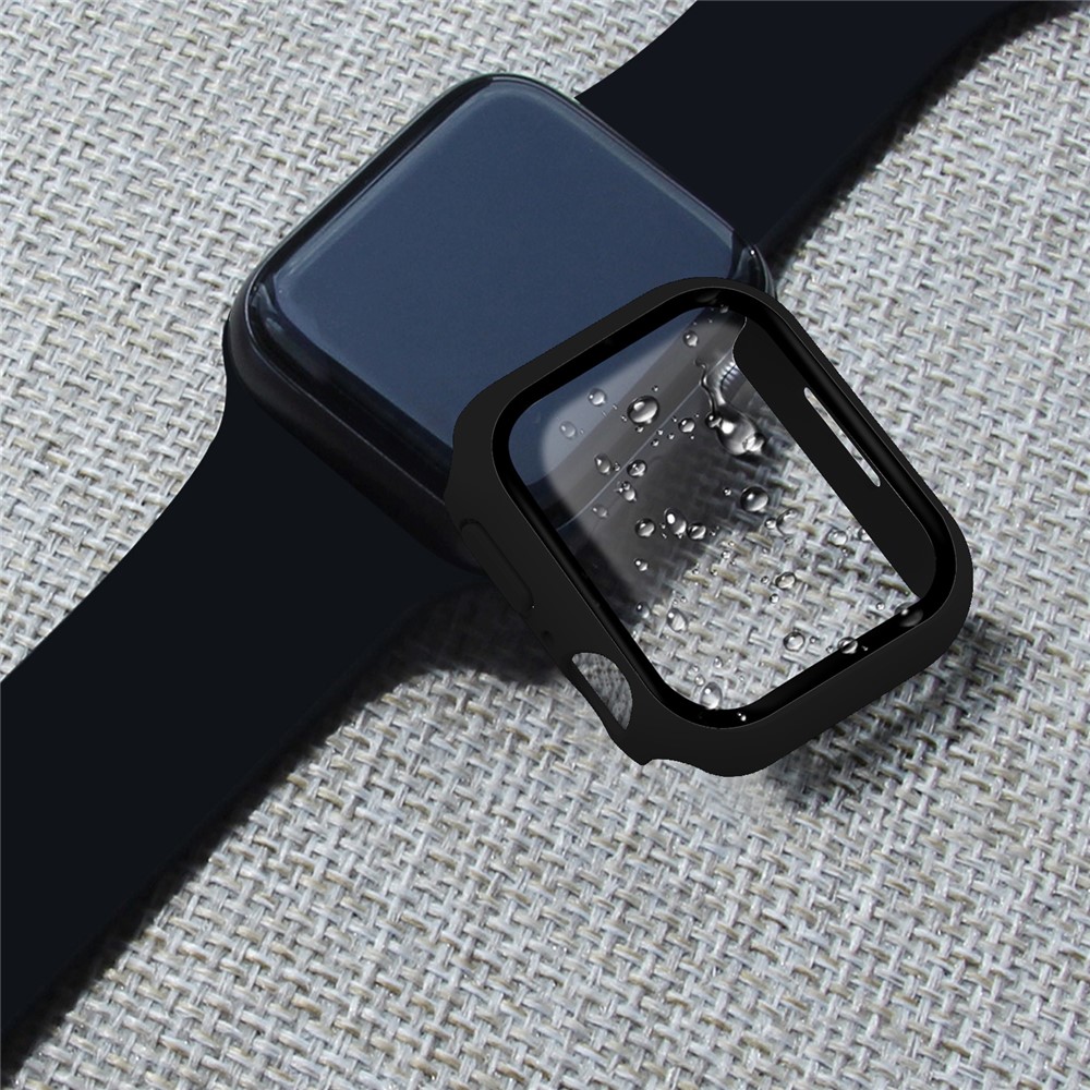 Apple Watch 45mm - Matte Frame PC + Tempered Glass Black - 9