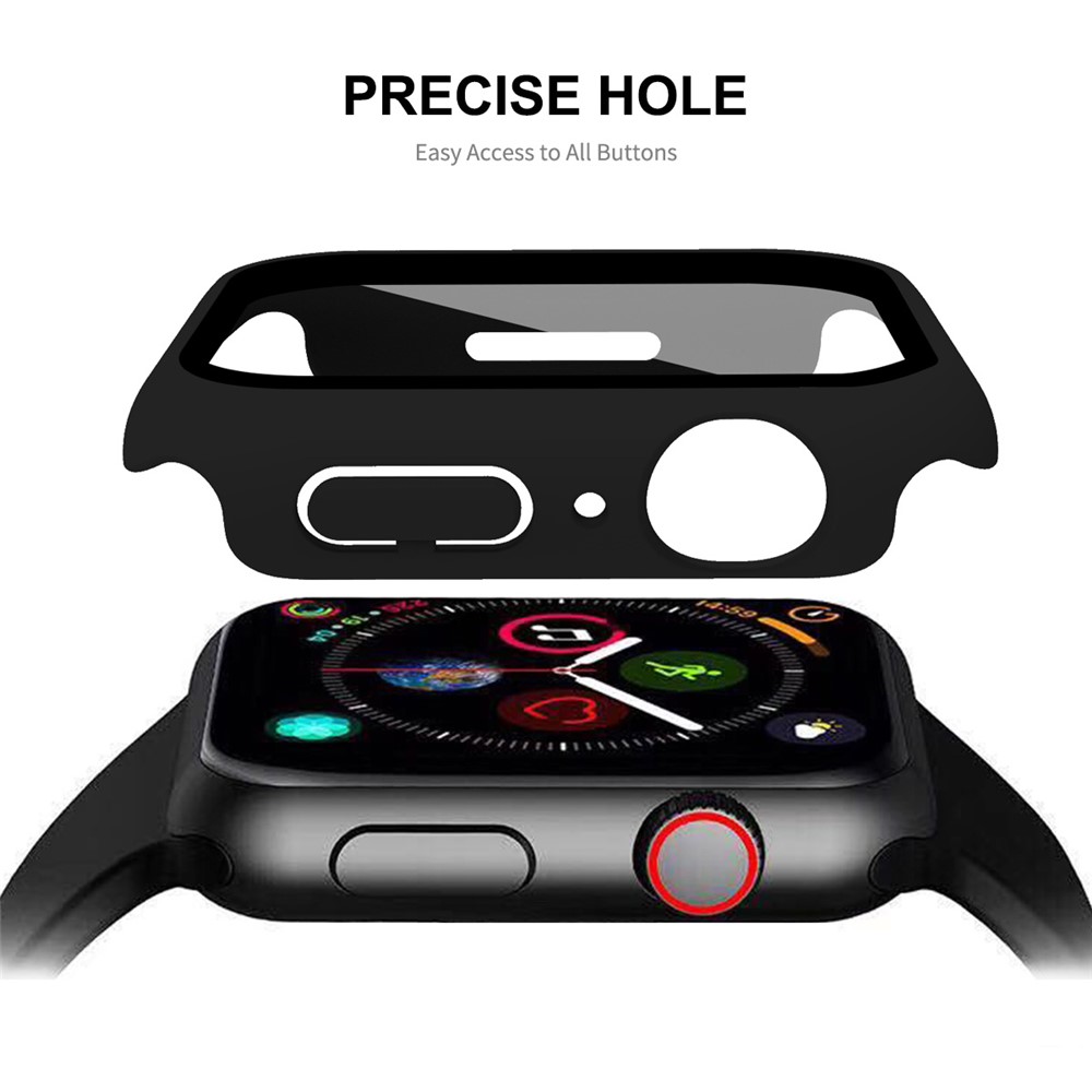 Apple Watch 45mm - ENCAY Hard PC + Tempered Glass Black - 4