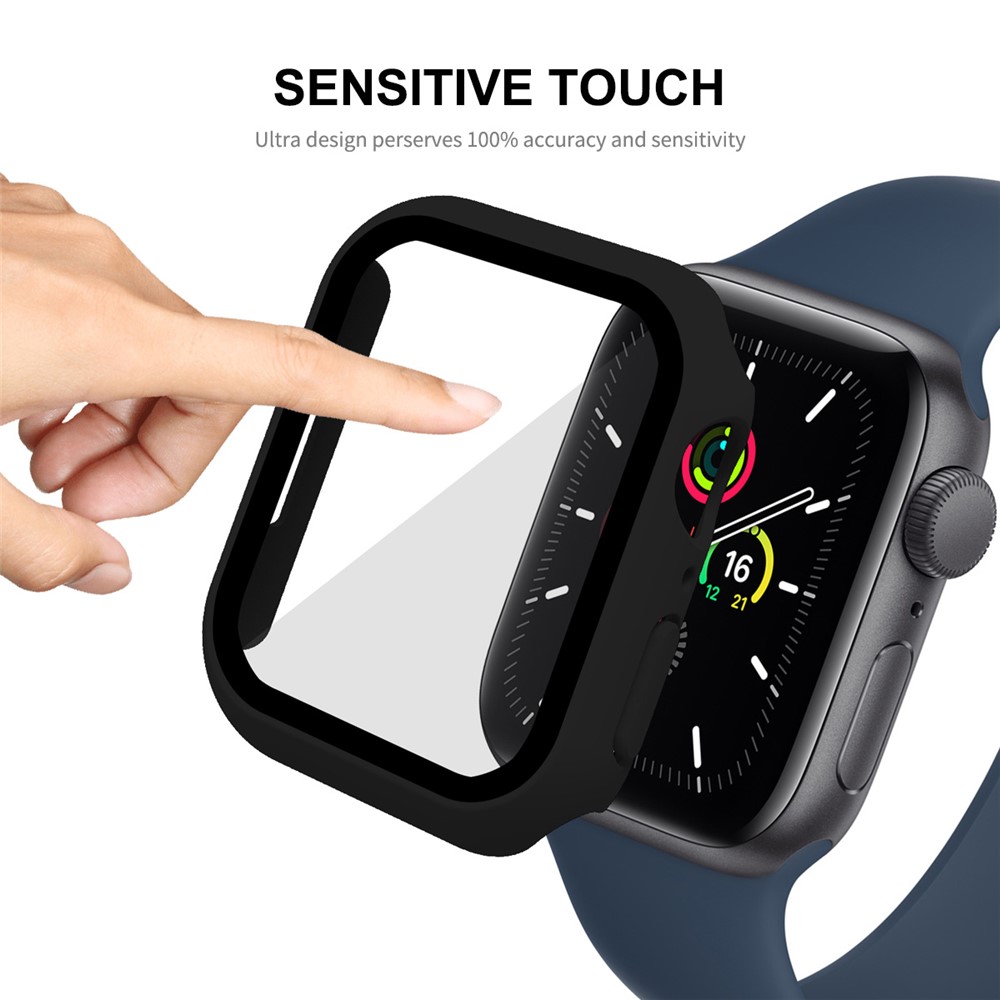 Apple Watch 45mm - ENCAY Hard PC + Tempered Glass Black - 5