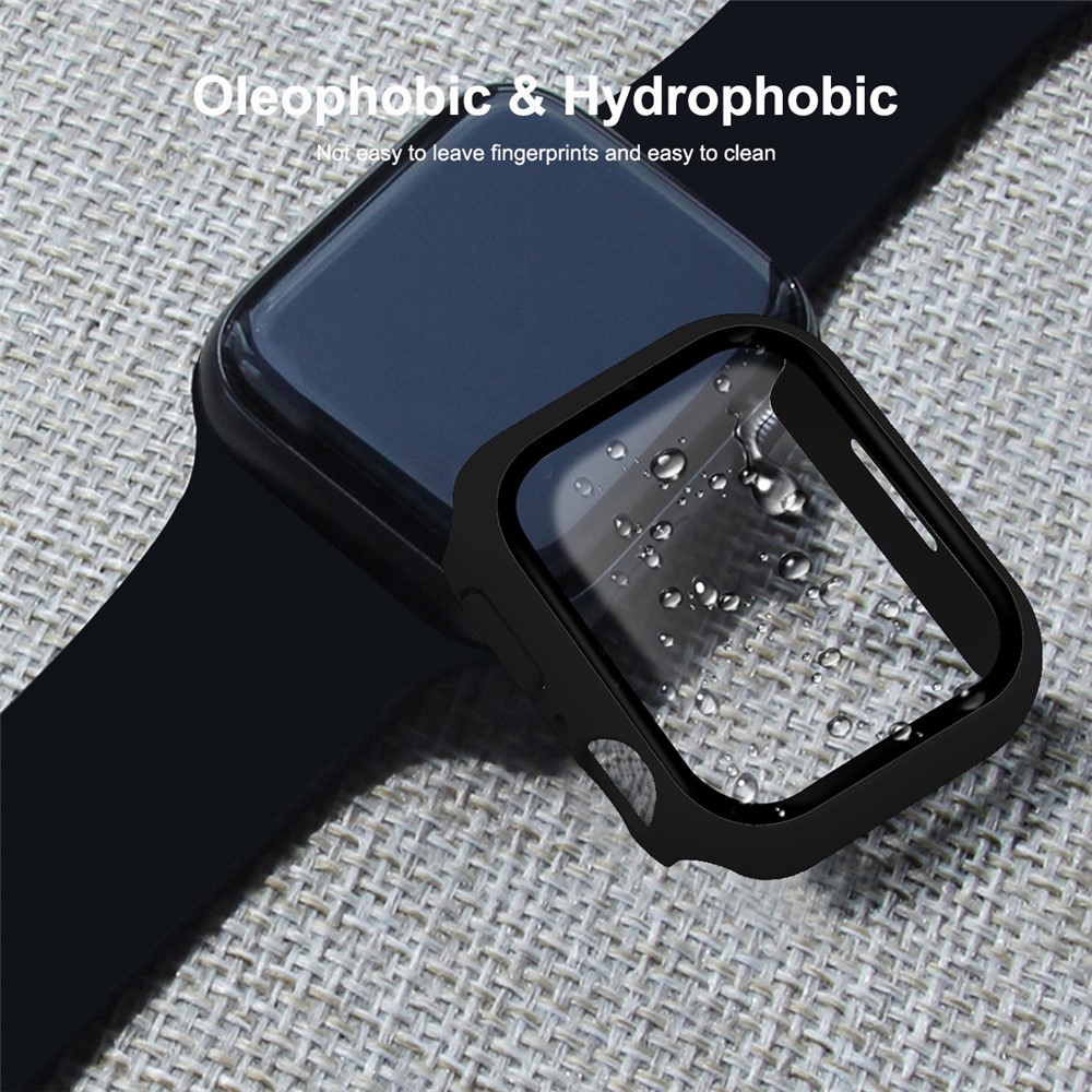 Apple Watch 45mm - ENCAY Hard PC + Tempered Glass Black - 6