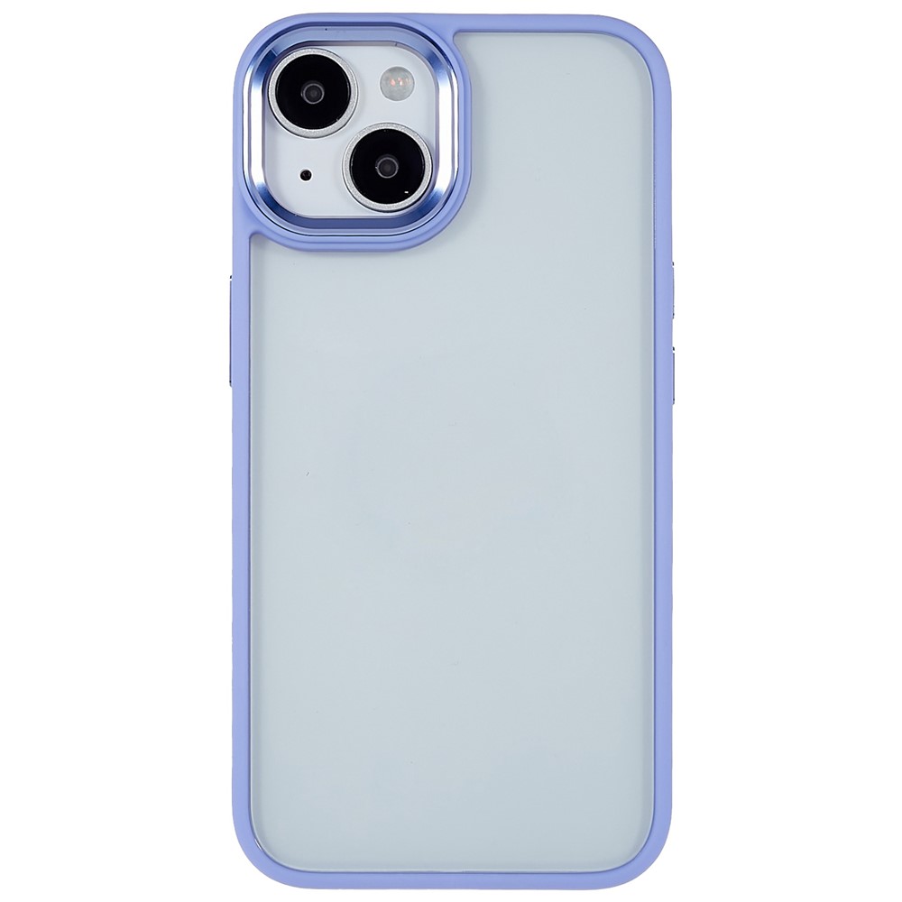 iPhone 14 - TPU Cover Metal Camera & Buttons Purple - 2