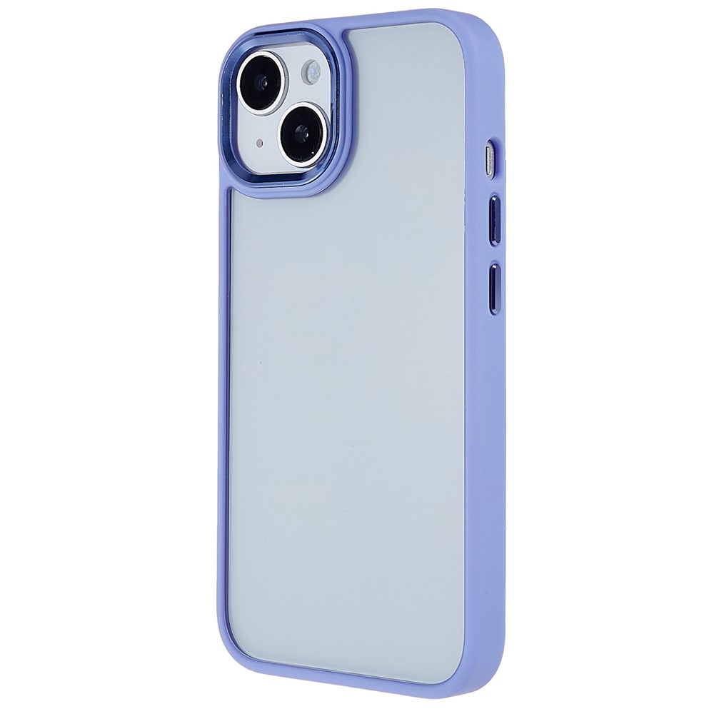 iPhone 14 - TPU Cover Metal Camera & Buttons Purple - 3