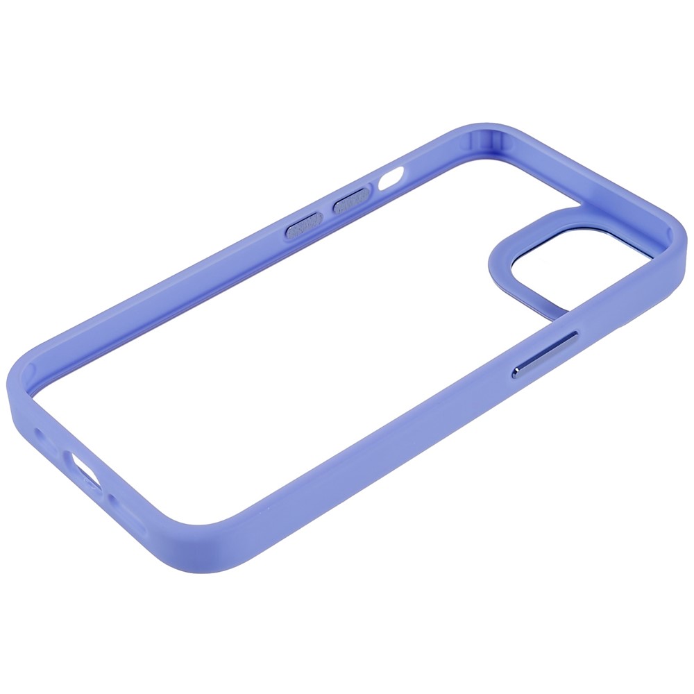 iPhone 14 - TPU Cover Metal Camera & Buttons Purple - 8