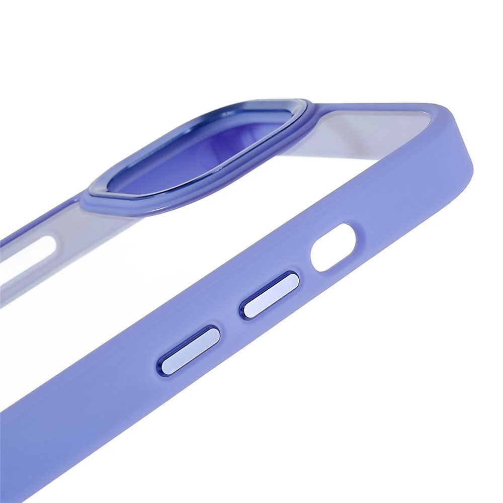 iPhone 14 - TPU Cover Metal Camera & Buttons Purple - 9