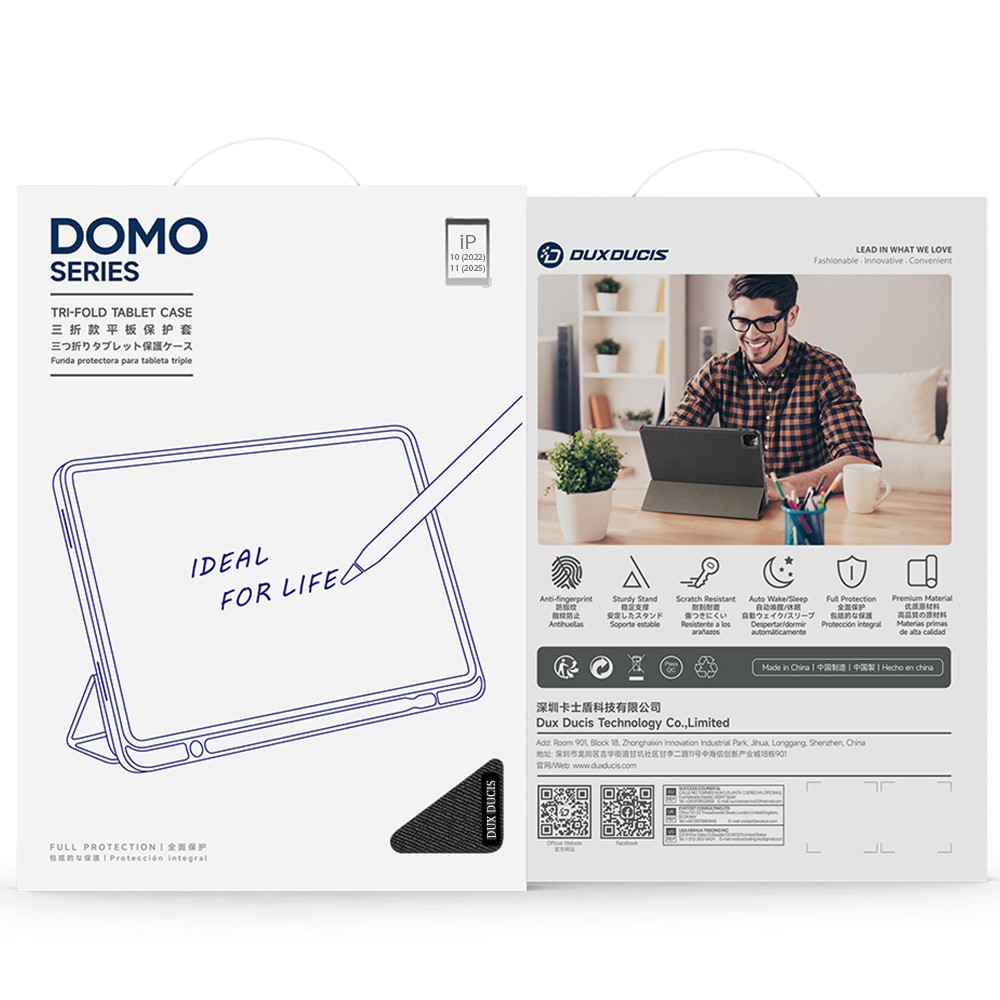 iPad 10.9 2022 - DUX DUCIS Domo Series Black - 12