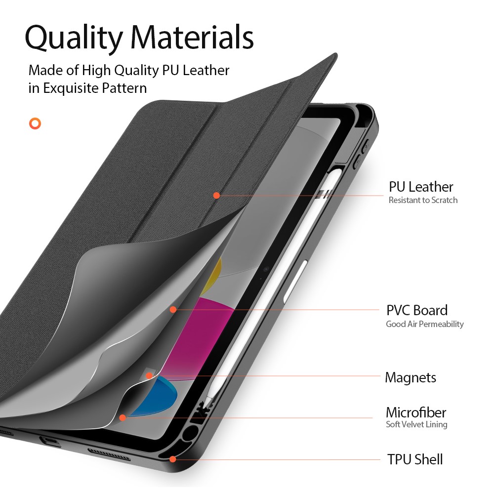 iPad 10.9 2022 - DUX DUCIS Domo Series Black - 6