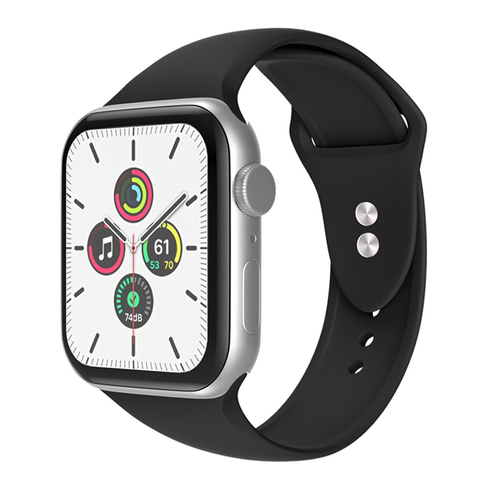 Apple Watch 44/45mm - Silicone Band All Black - 2