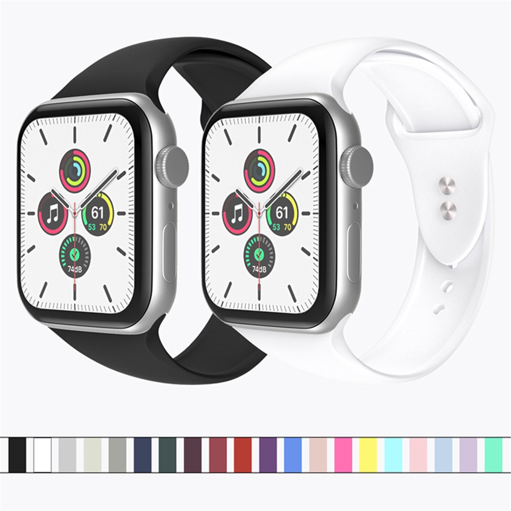 Apple Watch 44/45mm - Silicone Band All Black - 7